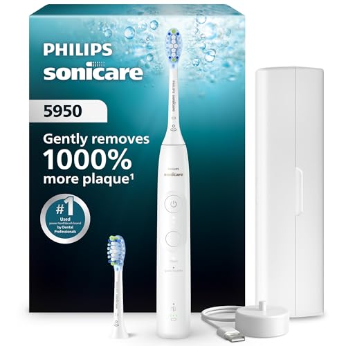 Philips Sonicare 5950 Series Electric Toothbrush with Pressure Sensor, 6 Brushing Settings,...