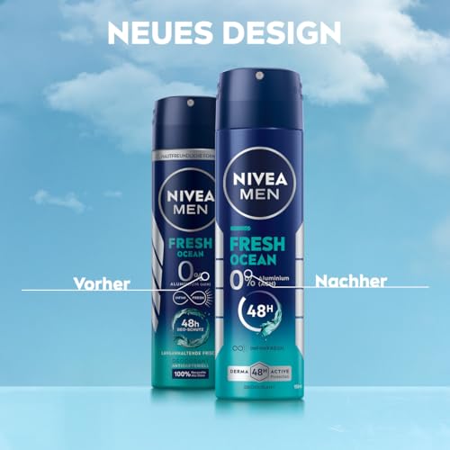 Nivea Men Fresh Ocean Deospray für Herren ohne Aluminium