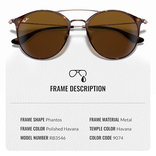 Ray-Ban RB3546 Phantos Shaped Sunglasses for Men & Women with Official RAYBAN Eyewear Kit3