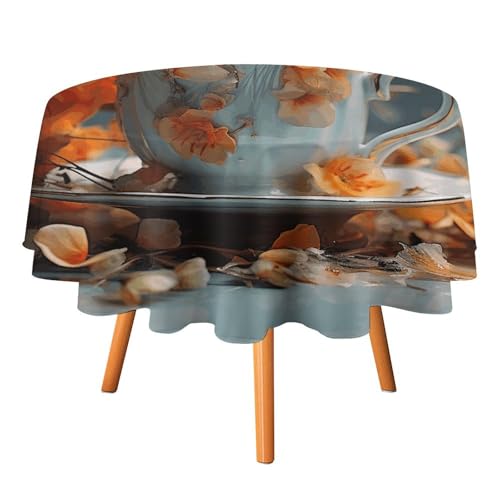 Nappe ronde lavable 127 cm résistante aux taches pour simplifier les repas - 2