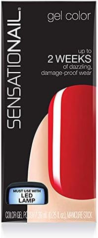 SensatioNail by Nailene Color Gel Polish, Scarlet Red, .25 fl oz by Jubujub