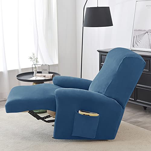 Funda de sillón de terciopelo elástica de 4 piezas para renovar mueble 4