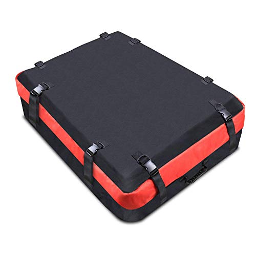 JFZS Cofre Techo Coche Automóvil Caja De Almacenamiento De Equipaje Impermeable En La Azotea Suave para Cualquier Automóvil con Portaequipajes/Rieles/Barras