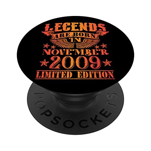 Cumpleaños Noviembre 2009 Edición Limitada Regalo Vintage PopSockets PopGrip Intercambiable