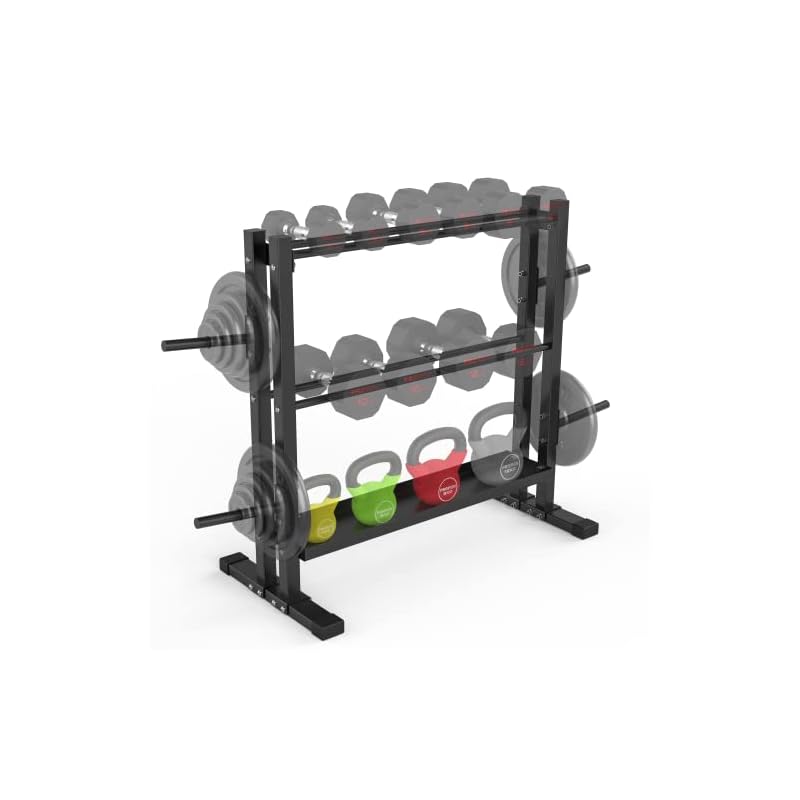 PROIRON Heavy Duty All-In-One Weight Rack, Dumbbell Rack for Dumbbells Kettlebells Home Gym Storage, Multi-layer Weights Stand Holder (Rack Only)