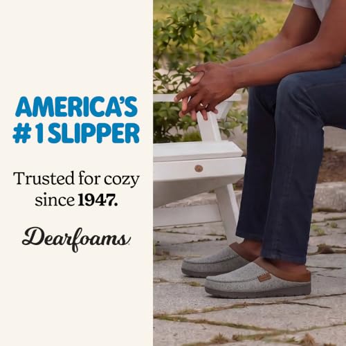 Image of Dearfoams Men's Brendan Indoor /Outdoor Breathable Memory Foam Clog House Shoe with Wide Widths Slipper