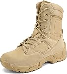 NORTIV 8 Men's Military Tactical Combat Boots Motorcycle Hiking Side Zip Work Boots RESPONSE