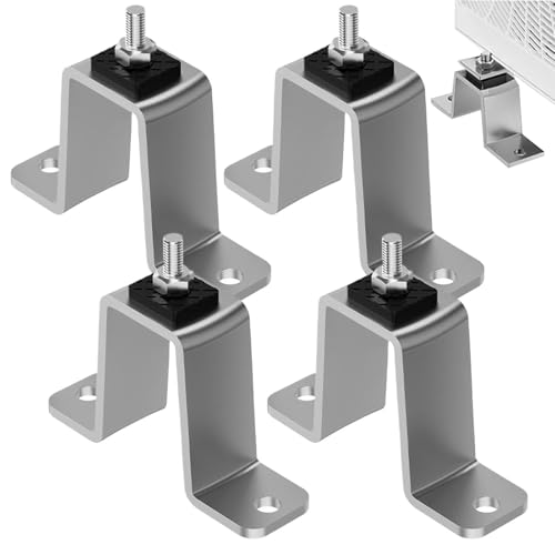 Anti- Vibrations- Stützfüße, Klimaanlagenhalterung, 5, 52 x 1, 77 x 3, 55 Zoll große Montagebasis mit Edelstahlkonstruktion, geteilter Kondensatorständer, Stützfüße mit Design, Klimaanlagenfüße für Backyar