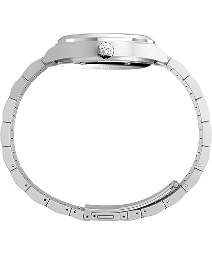 Image of Timex Waterbury 39mm Men's Analog Watch | Durable Stainless Steel Case | Day and Date Window | Durable Design | 100M Water Resistance