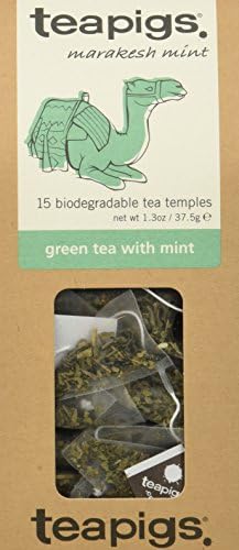Teapigs Green Tea With Mint Bags Made With Whole Tea Leaves, Natural Ingredients, Non-GMO, Refreshing Moroccan Style – 90 Count (6 Packs of 15 Teabags)