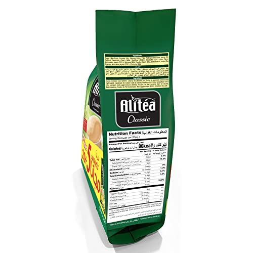 Alicafe ALITEA Classic Instant Karak Tea Xv Pouch 20G 20 + 5 Free Sticks, Green