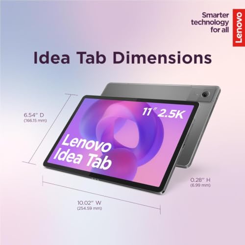 Image of Lenovo 11″ Idea Tab, 2.5K IPS Touchscreen, 90Hz, MediaTek Dimensity 6300, 8 GB Memory, 256 GB Storage, Student Tablet, Tab Pen and Folio Case