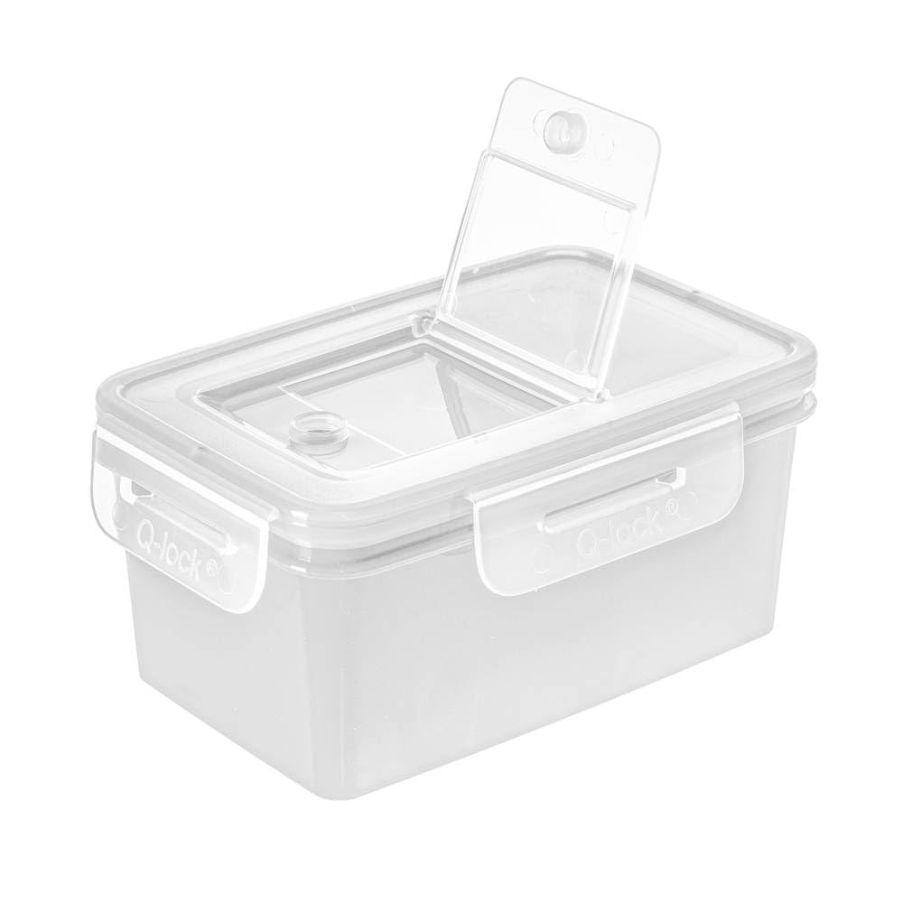 Food Storage Box Containers Clip lock 375ml - 2.5L BPA FREE Label window Freezer Microwave School Work Airtight Transparent Lunch Box (2.5L)