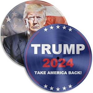 GIFTSFARM Donald Trump 2024 Wall Decor, Donald Trump Merch, Donald Trump Poster Gifts, Room Decor (11.6 Inch, Set of 2)