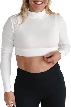 Women Tank Top Turtleneck Layering HALFTEE Crop Tee Undershirt for Women & Teens XS-3X