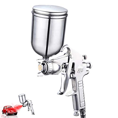 Professional Suction Feed Spray Gun, 400ML Spray Gun Pneumatic Airbrush Sprayer Alloy Painting Atomizer Tool with Hopper for Painting Cars