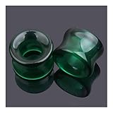 Form Muster: Tier Expander Ohrringe Tunnel Mode 8-16mm 6 Farben Glas-stöpsel Und Tunnel Flesh Tunnel Stein-Ohr-Expander Piercing Männer Frauen Ear Plugs Expander Hohl ( Main Stone Color : 16mm , Metal color : Style3 )