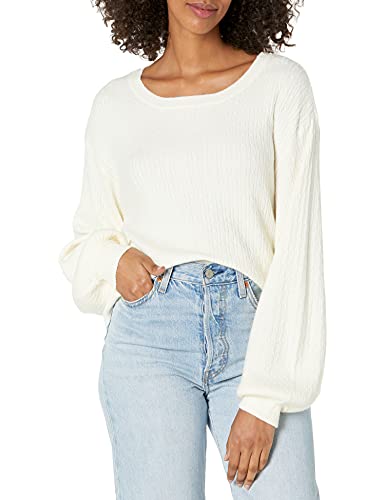 Bb Dakota By Steve Madden Women's Cable Vision Top, Ivory, Small #TOP12
