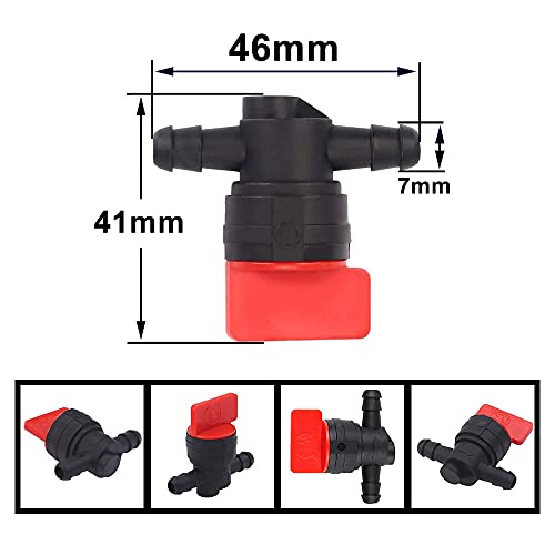 Lawn Mower Fuel Line 6-Foot 1/4 Inch Id Fuel Line Set + 2 Pcs 5/16 Inch Fuel Filters + 10 Pcs 2/5" Id Hose Clamps +2 Pcs 1/4 698183 Fuel Shut -By Huthbrother, For Kawasaki Kohler Mowers Engines #TOP4