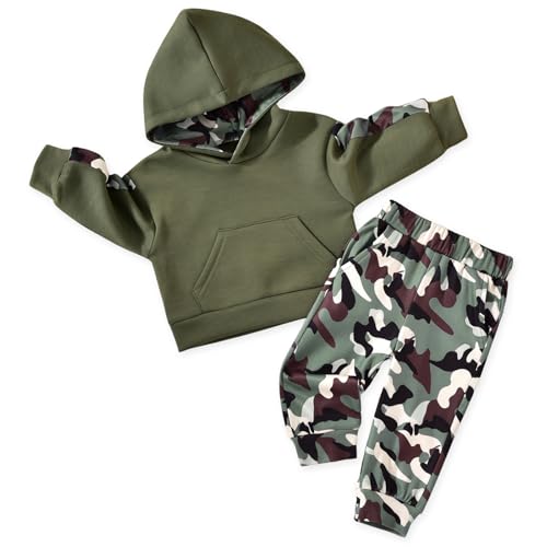 Image of MINIFEIKO Toddler Baby Boys Camouflage Sweatsuit