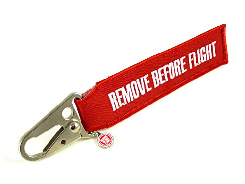 "Remove Before Flight" llavero con boquilla de mosquetón