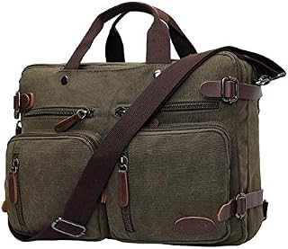 Mens Briefcases Convertible 15.6 Inch Laptop Backpacks College School Messenger bag
