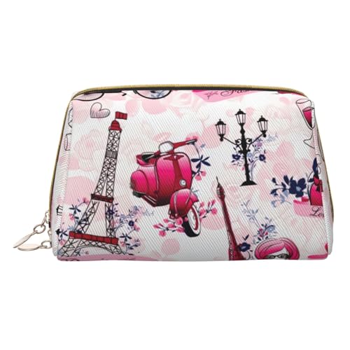 Organizer per trucchi con Torre Eiffel di Parigi, custodia da viaggio per cosmetici, cura della pelle, accessori, bianco, Taglia unica, Beauty case