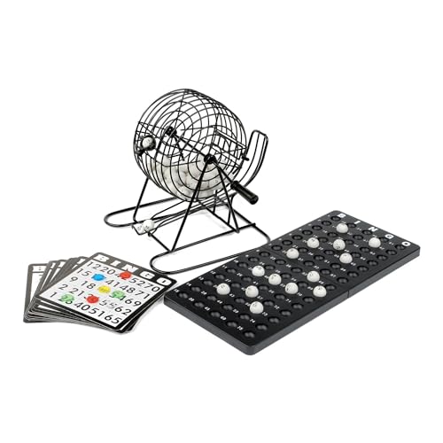 Jeu de bingo de 75 boules DRW en métal noir pour animer vos soirées en famille