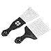 Produktbild zroven 2Pcs Mental Pick Kamm Afroamerikaner Afro Kamm Haarbürste Frisur Styling Werkzeug Schwarz Faust