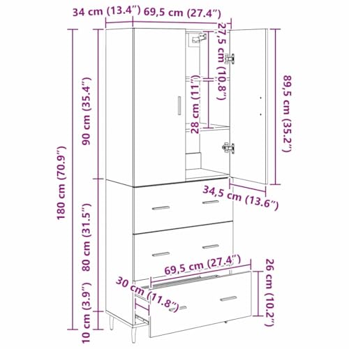 Mueble de salon de madera recuperada de vidrio con espacio amplio 3