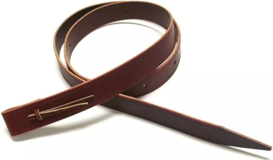 HUMAYL SADDLERY Regular Leather Western Horse Saddle Latigo Off Billet Tie Strap Set Pair Premium Latigo Saddle Cinch Tie Strap - Saddle Strap - Leather Cinch Western Saddle Cinch tie with Holes, L035