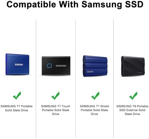 XANAD Pokrowiec na Samsung T7 Shield / T7 / T7 Touch zewnętrzny dysk SSD 2 w 1 etui case