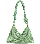DKIIL NOIYB Rhinestone Crossbody Bag For Women Silver Clutch Bag Evening Handbag Purse Sparkly Rh...
