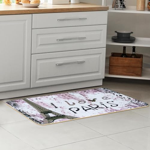 Alfombra de cocina París lavable para decorar el pasillo y cuarto de lavado 7