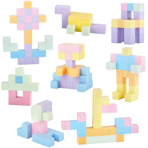 GAGAKU Blocs Construction Magnétiques Enfants Jouet - 30 Pièces Blocs Cubes Magnétiques pour Enfants de 18+ Mois Garçon Fille Jouet Sensoriel Montessori