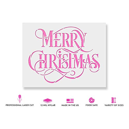 Merry Christmas Stencil - Reusable Stencils For Painting - Mylar Stencil For Crafts And Decorations #TOP1
