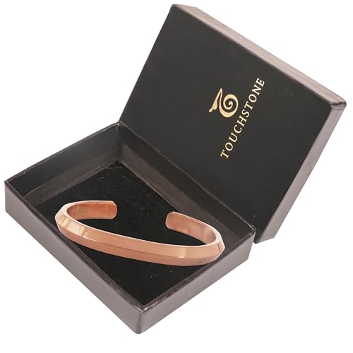 Image of Touchstone Copper Bracelet Tibetan Style. Hand Forged with Solid and high Gauge Pure Copper.