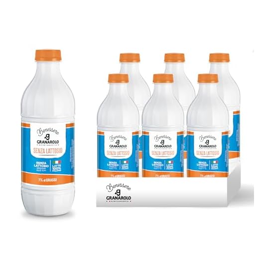 Granarolo Benessere, Latte UHT con 1% di Grassi, 6 Confezioni in bottiglia da 1L, Latte 100% Italiano, Facile da Digerire perché Senza Lattosio (<0,1%), a Lunga Conservazione