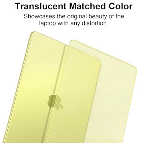Image of Midkart Matte Finish Case Compatible with MacBook Neo 13 inch 2026 Release Model A3404 A18 Pro Chip Ultra Thin 3 in 1 Kit Exact Fit Fingerprints Resistant Protective Hard Shell Cover, Citrus Clear