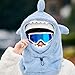 Ski Helmet Cover,Cute Shark Hood Ski Mask,for Women Men Riding Skiing Climbing (Blue)