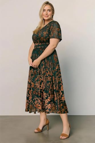 TIYOMI Plus Size Velvet Dress for Women Formal Cocktail Satin Dresses for Wedding Guest XL-5XL (14W-28W)3