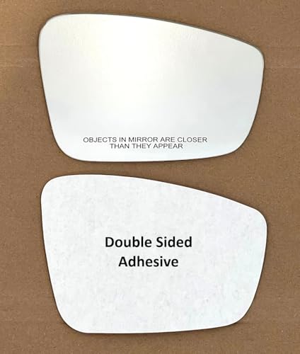 New Replacement Mirror Glass with Full Size Adhesive for Volkswagen | 2013-2015 Passat | 2011-2018 Jetta | 2012-2019 Beetle | Passenger Side View Right RH