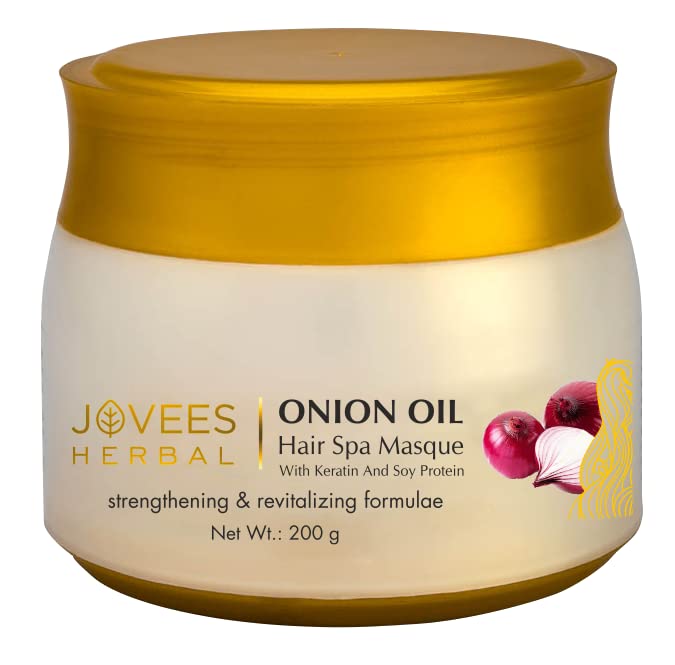 Jovees Herbal Onion Oil Hair Spa Masque With Keratin & Soy Protein For Hair Fall Control & Shiny Hair | Hair Repair Mask for Dry & Damaged Hair 200g-image-18