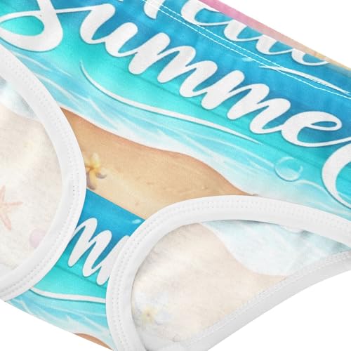 Toddler Underwear Custom 2t Cotton Panties Little Girl Fun Underpants Briefs Colorful Summer Beach4