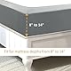 PiccoCasa Boxspringbezug, dehnbarer Stoff, 4 Seiten, Bettvolant, knitterfrei, für Zuhause, elastischer Matratzenbezug, passend für Matratzen bis zu 35,6 cm, Kadettengrau, King