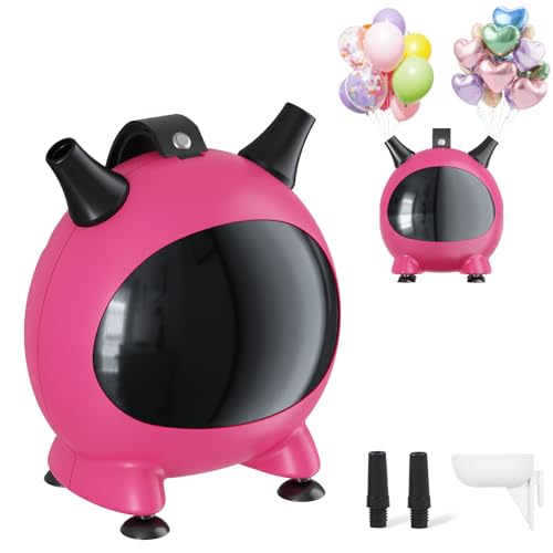 Togvu Balloon Pump Electric, Portable Balloons Inflator Air Pump with 2 Nozzles, Small Balloon Blower Machine 600W for Latex Garland Arch and Foil Balloons