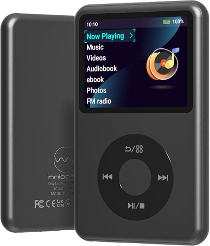 Mp3 Player with Bluetooth Y1 Portable Music Digital Players Supports Playlist Audiobook Video Nice Gadget for Kids Black