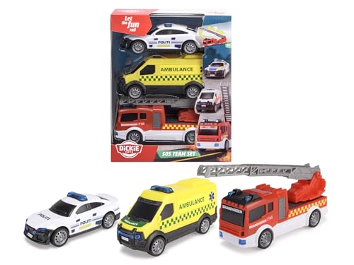 Véhicules de sauvetage danois SOS Dickie Toys coffret de 3 miniatures dès 3 ans