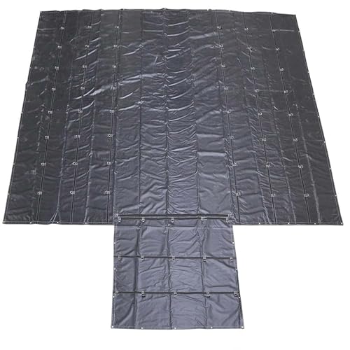 US Cargo Control Lightweight Lumber Tarp - 24 Feet x 20 Feet with 8 Foot Drop and Flap - Durable Protection for Your Flatbed Trailer Cargo - 14 Ounce Black Tarp for Flatbed