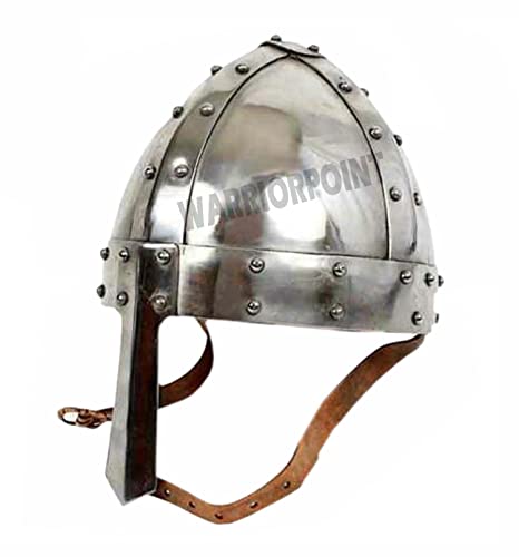 Medieval Norman Nasal Helmet Crusader Normannen Knight Armor Helm with Pre-Fitted Adjustable Inner Liner Warrior Helmets Adult